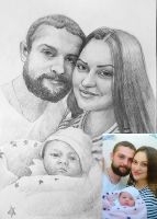 Портрет олівцем на замовлення. Портрет карандашом по фото_29