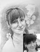 Portret ołówka na papierze_35