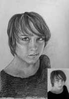 Portret ołówka na papierze_46